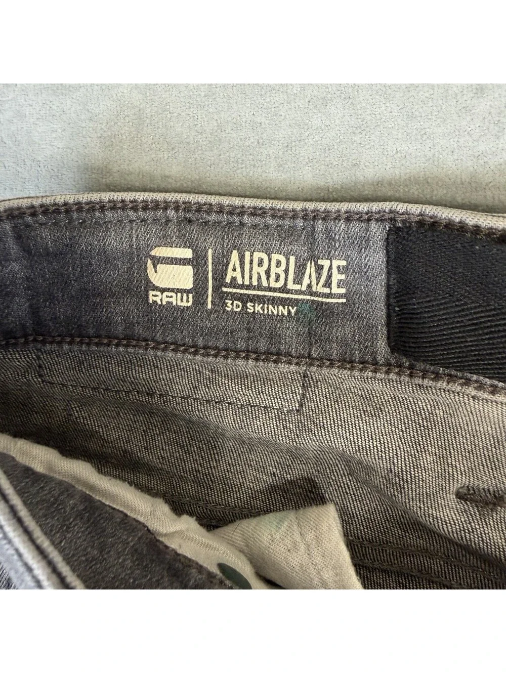 G Star Raw Airblaze 3D Skinny Jeans Mens 28x32 Gray Cargo Denim Utility Stretch